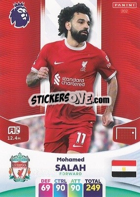 Figurina Mohamed Salah - English Premier League 2023-2024. Adrenalyn XL - Panini