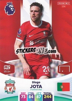 Sticker Diogo Jota - English Premier League 2023-2024. Adrenalyn XL n. 204 - Panini