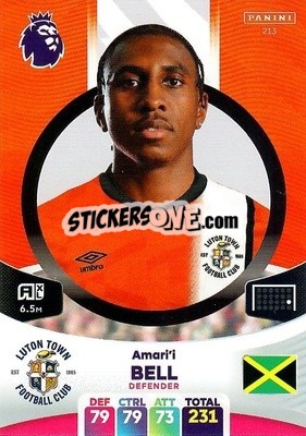 Figurina Amari'i Bell - English Premier League 2023-2024. Adrenalyn XL - Panini