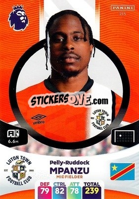 Sticker Pelly Ruddock Mpanzu - English Premier League 2023-2024. Adrenalyn XL n. 215 - Panini