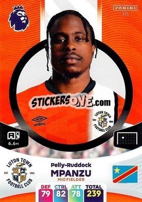 Cromo Pelly Ruddock Mpanzu - English Premier League 2023-2024. Adrenalyn XL - Panini