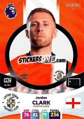 Sticker Jordan Clark - English Premier League 2023-2024. Adrenalyn XL - Panini