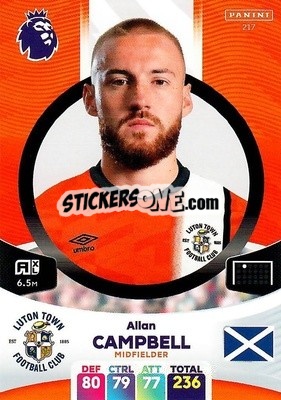 Cromo Allan Campbell - English Premier League 2023-2024. Adrenalyn XL - Panini