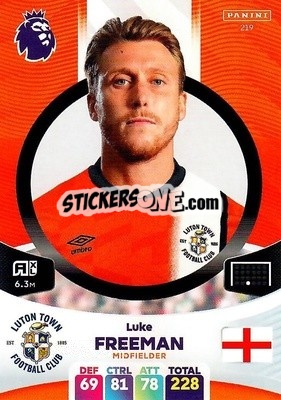 Figurina Luke Freeman - English Premier League 2023-2024. Adrenalyn XL - Panini