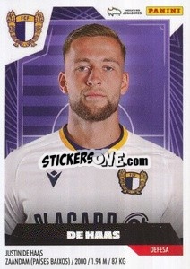 Sticker Justin de Haas - Futebol 2023-2024
 - Panini