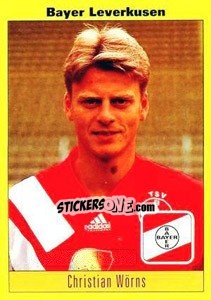 Sticker Christian Wörns - German Football Bundesliga 1993-1994 - Panini