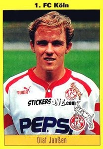 Sticker Olaf Janßen - German Football Bundesliga 1993-1994 n. 167 - Panini