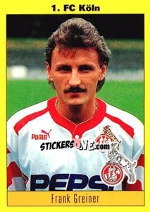 Sticker Frank Greiner - German Football Bundesliga 1993-1994 n. 168 - Panini