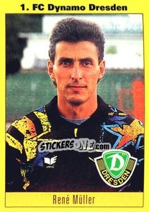 Sticker Rene Müller - German Football Bundesliga 1993-1994 - Panini