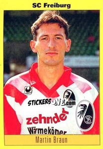 Sticker Martin Braun - German Football Bundesliga 1993-1994 n. 219 - Panini