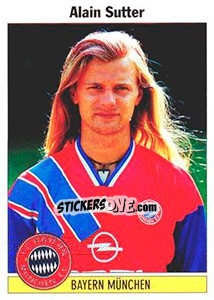 Sticker Alain Sutter - German Football Bundesliga 1994-1995 n. 19 - Panini