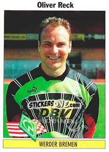 Cromo Oliver Reck - German Football Bundesliga 1994-1995 - Panini