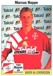 Sticker Marcus Happe - German Football Bundesliga 1994-1995 - Panini