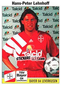 Sticker Hans-Peter Lehnhoff - German Football Bundesliga 1994-1995 - Panini