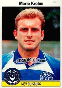 Cromo Mario Krohm - German Football Bundesliga 1994-1995 - Panini