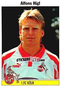 Sticker Alfons Higl - German Football Bundesliga 1994-1995 - Panini