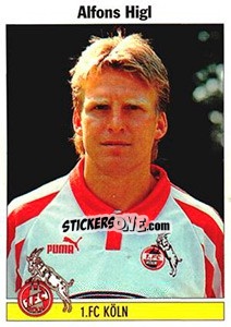 Sticker Alfons Higl - German Football Bundesliga 1994-1995 n. 205 - Panini