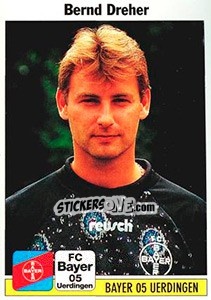 Cromo Bernd Dreher - German Football Bundesliga 1994-1995 - Panini