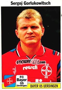 Cromo Sergej Gorlukowitsch - German Football Bundesliga 1994-1995 - Panini