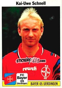 Cromo Kai-Uwe Schnell - German Football Bundesliga 1994-1995 - Panini