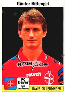Sticker Günter Bittengel - German Football Bundesliga 1994-1995 - Panini