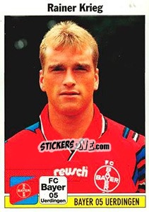 Sticker Rainer Krieg - German Football Bundesliga 1994-1995 - Panini