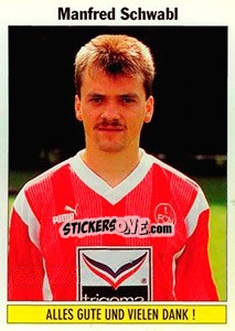 Cromo Manfred Schwabl (1. FC Nürnberg) - German Football Bundesliga 1994-1995 - Panini