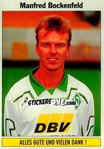 Cromo Manfred Bockenfeld (Werder Bremen) - German Football Bundesliga 1994-1995 - Panini