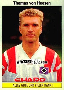 Cromo Thomas von Heesen (Hamburger SV) - German Football Bundesliga 1994-1995 - Panini