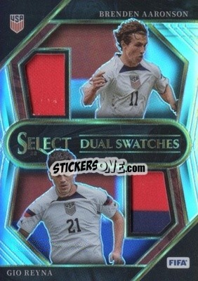 Sticker Brenden Aaronson / Gio Reyna - Select FIFA Soccer 2022-2023
 n. DS-USA - Panini