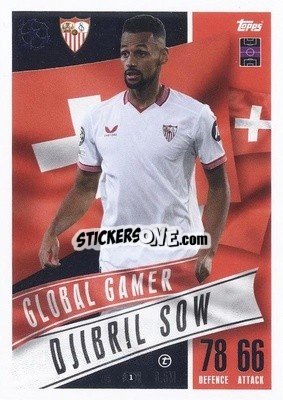 Sticker Djbril Sow - UEFA Champions League & Europa League 2023-2024. Match Attax Extra
 - Topps