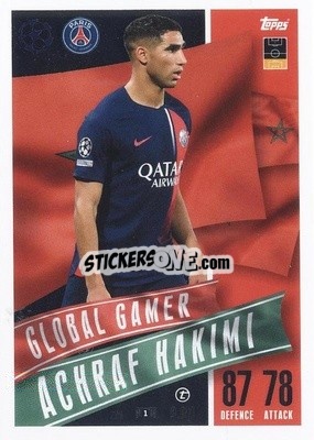 Cromo Achraf Hakimi - UEFA Champions League & Europa League 2023-2024. Match Attax Extra
 - Topps