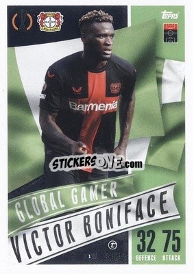 Sticker Victor Boniface - UEFA Champions League & Europa League 2023-2024. Match Attax Extra
 n. 209 - Topps