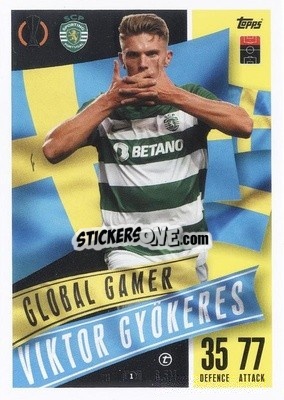 Sticker Viktor Gyokeres - UEFA Champions League & Europa League 2023-2024. Match Attax Extra
 - Topps