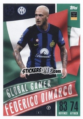 Cromo Federico Dimarco - UEFA Champions League & Europa League 2023-2024. Match Attax Extra
 - Topps