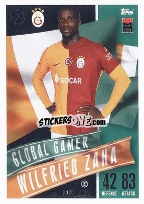 Sticker Wilfried Zaha - UEFA Champions League & Europa League 2023-2024. Match Attax Extra
 n. 216 - Topps