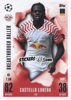 Sticker Castello Lukeba - UEFA Champions League & Europa League 2023-2024. Match Attax Extra
 n. 225 - Topps