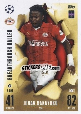 Sticker Johan Bakayord - UEFA Champions League & Europa League 2023-2024. Match Attax Extra
 n. 226 - Topps