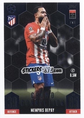 Sticker Memphis Depay - UEFA Champions League & Europa League 2023-2024. Match Attax Extra
 n. 242 - Topps
