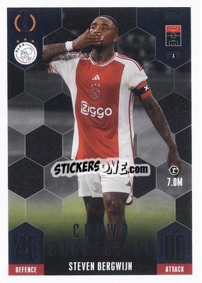 Sticker Steven Bergwijn - UEFA Champions League & Europa League 2023-2024. Match Attax Extra
 n. 246 - Topps