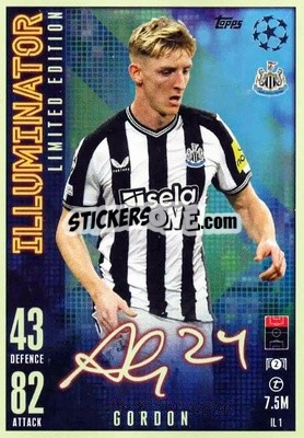 Sticker Anthony Gordon - UEFA Champions League & Europa League 2023-2024. Match Attax Extra
 n. IL1 - Topps