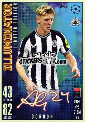 Figurina Anthony Gordon - UEFA Champions League & Europa League 2023-2024. Match Attax Extra
 - Topps