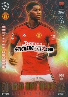 Sticker Marcus Rashford - UEFA Champions League & Europa League 2023-2024. Match Attax Extra
 n. RH4 - Topps