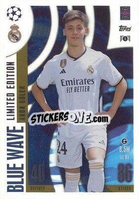 Sticker Arda Güler - UEFA Champions League & Europa League 2023-2024. Match Attax Extra
 n. LEB3 - Topps