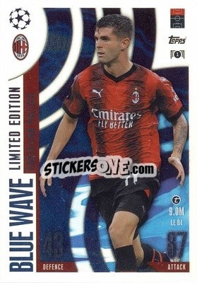 Sticker Christian Pulisic - UEFA Champions League & Europa League 2023-2024. Match Attax Extra
 n. LEB4 - Topps