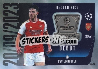 Sticker Declan Rice - UEFA Champions League & Europa League 2023-2024. Match Attax Extra
 n. DR-DR - Topps