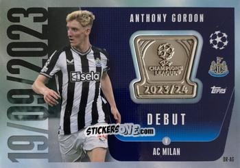 Cromo Anthony Gordon - UEFA Champions League & Europa League 2023-2024. Match Attax Extra
 n. DR-AG - Topps