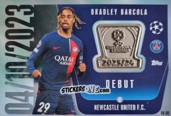 Figurina Bradley Barcola - UEFA Champions League & Europa League 2023-2024. Match Attax Extra
 n. DR-BB - Topps