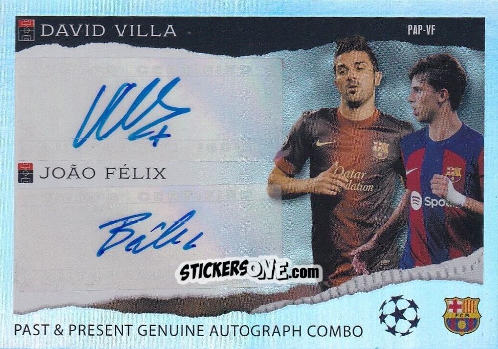 Cromo David Villa / João Félix - UEFA Champions League & Europa League 2023-2024. Match Attax Extra
 n. PAP-VF-rf - Topps