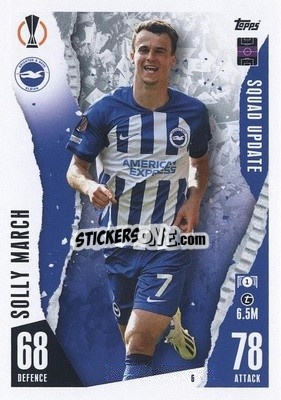 Sticker Solly March - UEFA Champions League & Europa League 2023-2024. Match Attax Extra
 n. 6 - Topps